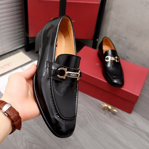 Replica Salvatore Ferragamo Leather Shoes For Men #983896 $85.00 USD for Wholesale