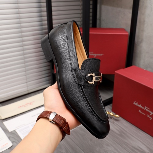 Replica Salvatore Ferragamo Leather Shoes For Men #983897 $85.00 USD for Wholesale