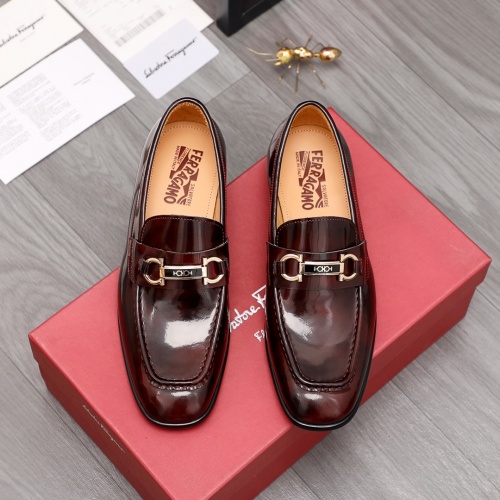 Replica Ferragamo Salvatore FS Leather Shoes For Men #983898 $85.00 USD for Wholesale