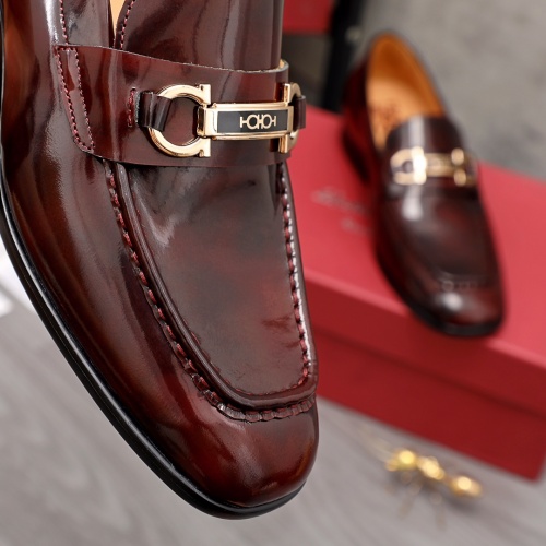 Replica Ferragamo Salvatore FS Leather Shoes For Men #983898 $85.00 USD for Wholesale