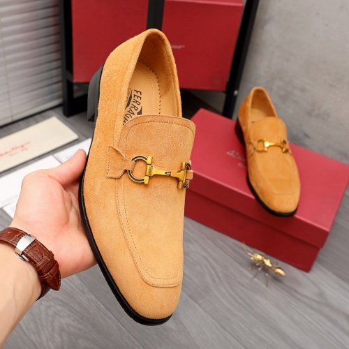 Replica Salvatore Ferragamo Leather Shoes For Men #983917 $96.00 USD for Wholesale