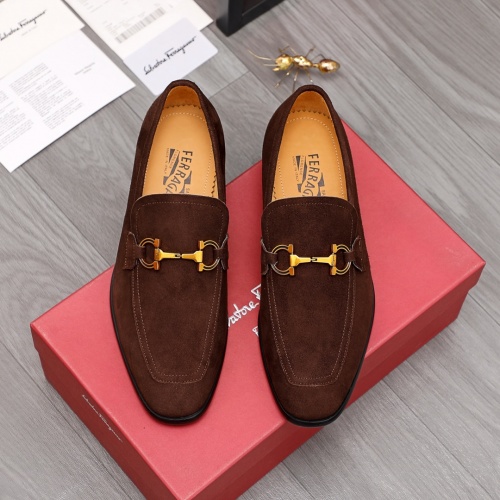 Replica Salvatore Ferragamo Leather Shoes For Men #983918 $96.00 USD for Wholesale