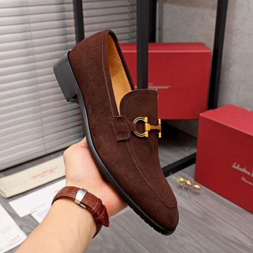 Replica Salvatore Ferragamo Leather Shoes For Men #983918 $96.00 USD for Wholesale