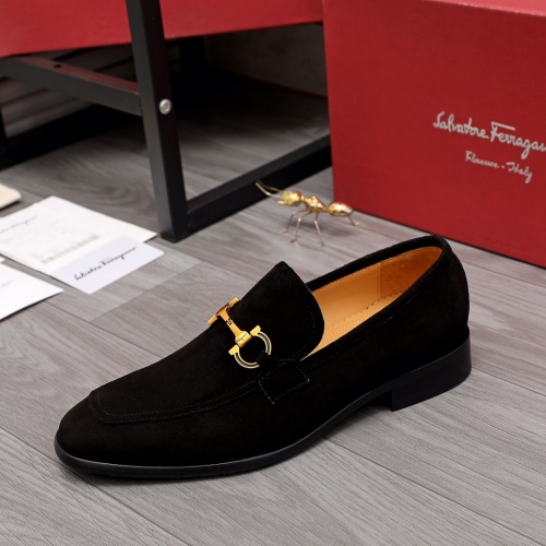 Replica Salvatore Ferragamo Leather Shoes For Men #983919 $96.00 USD for Wholesale