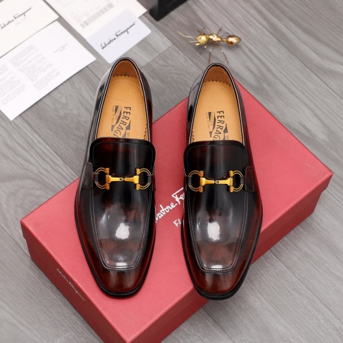 Replica Salvatore Ferragamo Leather Shoes For Men #983925 $96.00 USD for Wholesale