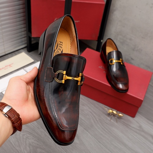 Replica Salvatore Ferragamo Leather Shoes For Men #983925 $96.00 USD for Wholesale