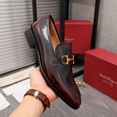 Replica Salvatore Ferragamo Leather Shoes For Men #983925 $96.00 USD for Wholesale