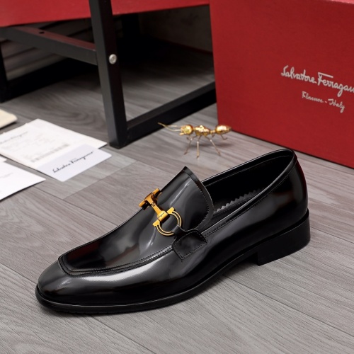 Replica Salvatore Ferragamo Leather Shoes For Men #983927 $96.00 USD for Wholesale