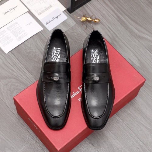 Replica Salvatore Ferragamo Leather Shoes For Men #983928 $96.00 USD for Wholesale