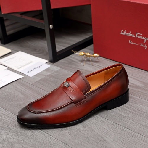 Replica Ferragamo Salvatore FS Leather Shoes For Men #983929 $96.00 USD for Wholesale