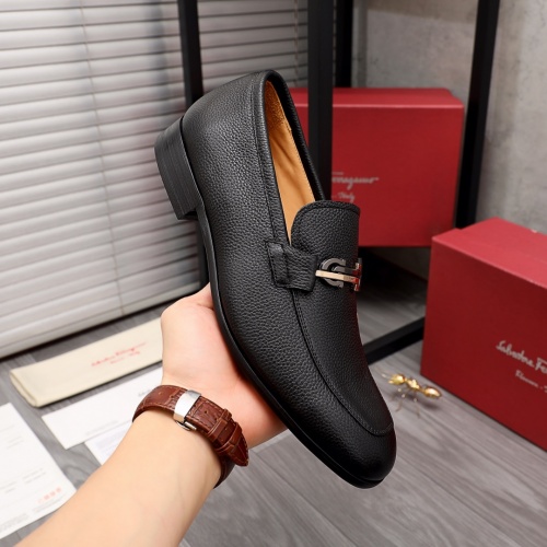 Replica Salvatore Ferragamo Leather Shoes For Men #983932 $85.00 USD for Wholesale