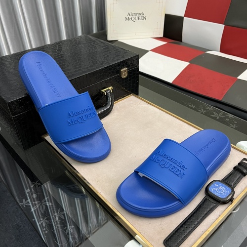 Replica Alexander McQueen Slippers For Men #984148 $45.00 USD for Wholesale