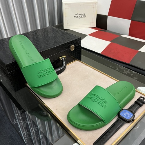 Replica Alexander McQueen Slippers For Men #984149 $45.00 USD for Wholesale