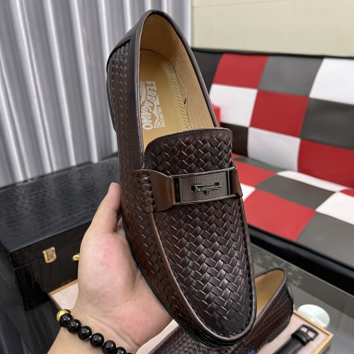 Replica Ferragamo Salvatore FS Leather Shoes For Men #984180 $72.00 USD for Wholesale
