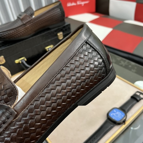 Replica Salvatore Ferragamo Leather Shoes For Men #984180 $72.00 USD for Wholesale