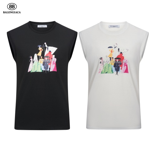 Replica Balenciaga T-Shirts Sleeveless For Men #985574 $27.00 USD for Wholesale
