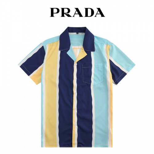Prada Shirts Short Sleeved For Men #985602 $36.00 USD, Wholesale Replica Prada Shirts