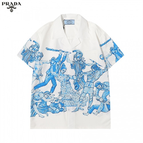 Prada Shirts Short Sleeved For Men #985605