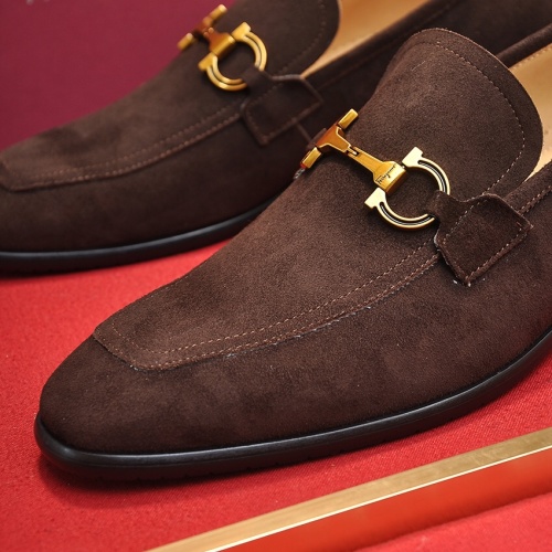 Replica Ferragamo Leather Shoes For Men #985625 $92.00 USD for Wholesale