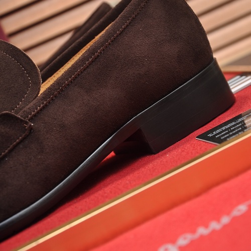 Replica Ferragamo Leather Shoes For Men #985625 $92.00 USD for Wholesale