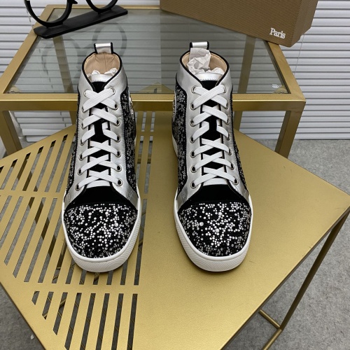 Replica Christian Louboutin High Tops Shoes For Men #985716 $92.00 USD for Wholesale