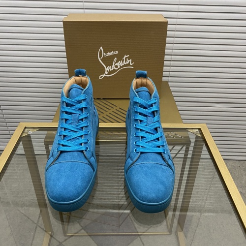 Replica Christian Louboutin High Tops Shoes For Men #985719 $92.00 USD for Wholesale