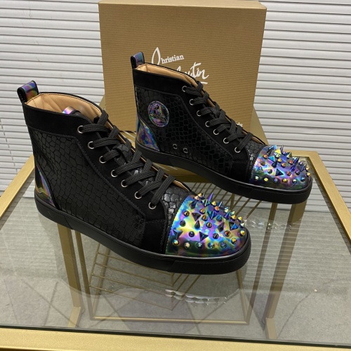 Christian Louboutin High Tops Shoes For Men #985729 $100.00 USD, Wholesale Replica Christian Louboutin High Top Shoes