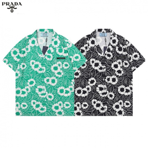 Replica Prada Shirts Short Sleeved For Men #986241 $32.00 USD for Wholesale