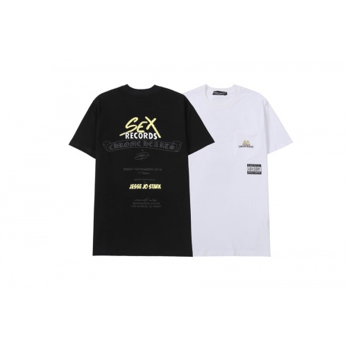 Replica Chrome Hearts T-Shirts Short Sleeved For Unisex #986431 $25.00 USD for Wholesale
