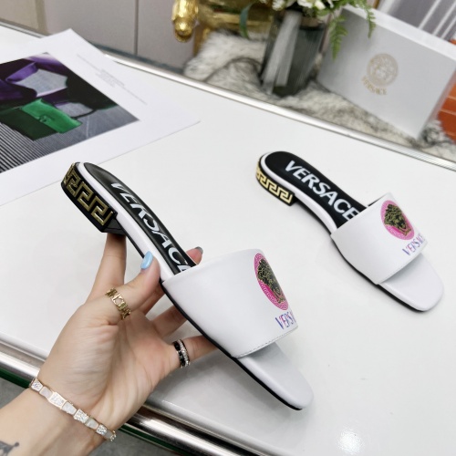Replica Versace Slippers For Women #986497 $80.00 USD for Wholesale
