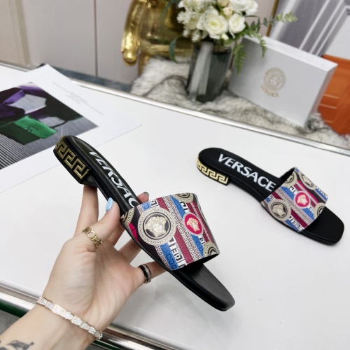 Replica Versace Slippers For Women #986499 $80.00 USD for Wholesale