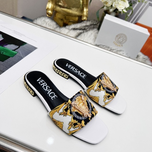 Replica Versace Slippers For Women #986670 $80.00 USD for Wholesale