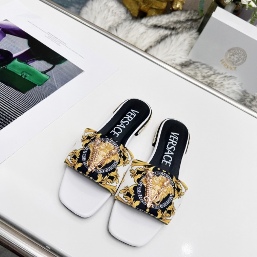 Replica Versace Slippers For Women #986670 $80.00 USD for Wholesale