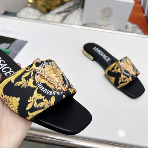 Replica Versace Slippers For Women #986671 $80.00 USD for Wholesale