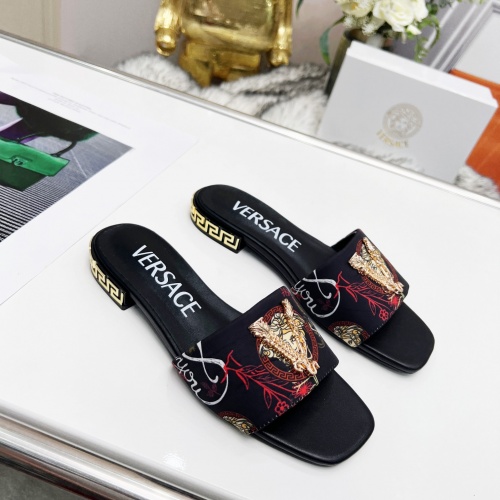 Replica Versace Slippers For Women #986672 $80.00 USD for Wholesale