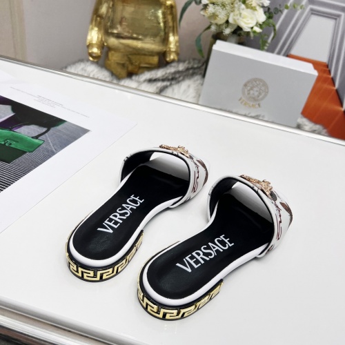 Replica Versace Slippers For Women #986674 $80.00 USD for Wholesale