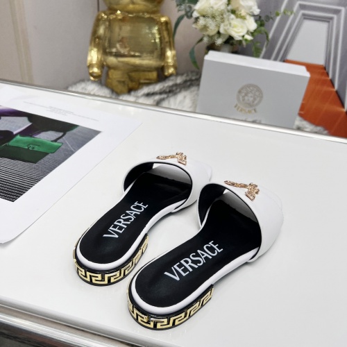 Replica Versace Slippers For Women #986686 $80.00 USD for Wholesale