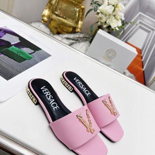 Replica Versace Slippers For Women #986688 $80.00 USD for Wholesale
