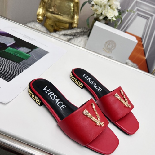 Replica Versace Slippers For Women #986689 $80.00 USD for Wholesale