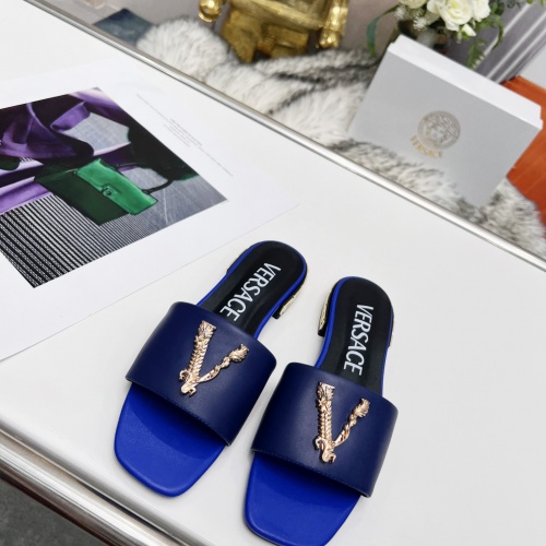 Replica Versace Slippers For Women #986691 $80.00 USD for Wholesale