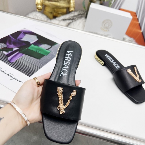 Replica Versace Slippers For Women #986699 $80.00 USD for Wholesale