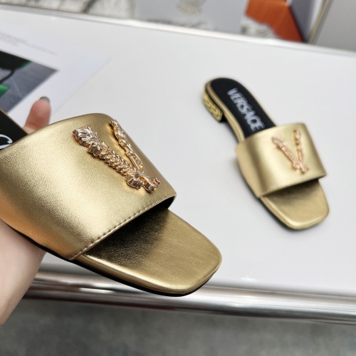 Replica Versace Slippers For Women #986701 $80.00 USD for Wholesale