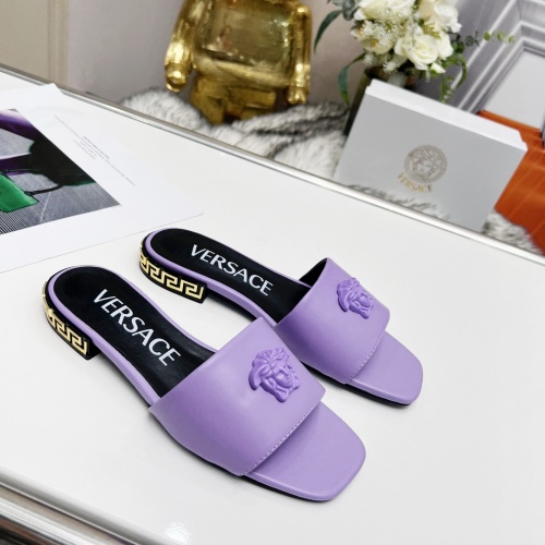 Replica Versace Slippers For Women #986710 $80.00 USD for Wholesale