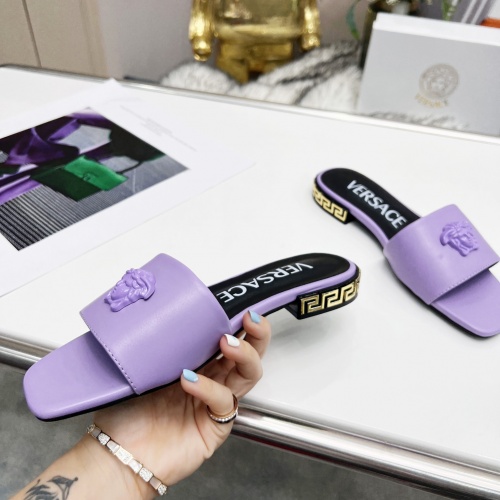 Replica Versace Slippers For Women #986710 $80.00 USD for Wholesale