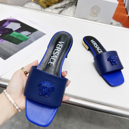 Replica Versace Slippers For Women #986713 $80.00 USD for Wholesale