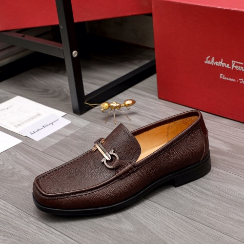 Replica Ferragamo Salvatore FS Leather Shoes For Men #988156 $92.00 USD for Wholesale