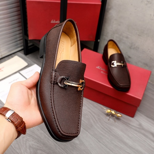 Replica Ferragamo Salvatore FS Leather Shoes For Men #988156 $92.00 USD for Wholesale
