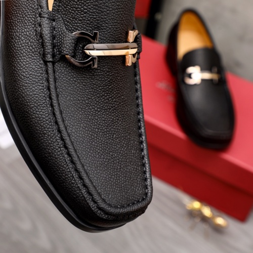 Replica Salvatore Ferragamo Leather Shoes For Men #988157 $92.00 USD for Wholesale