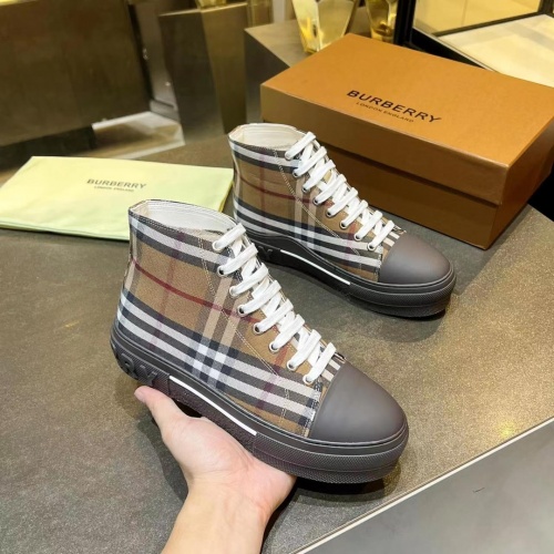 Replica Burberry High Tops Shoes For Women #988432 $88.00 USD for Wholesale