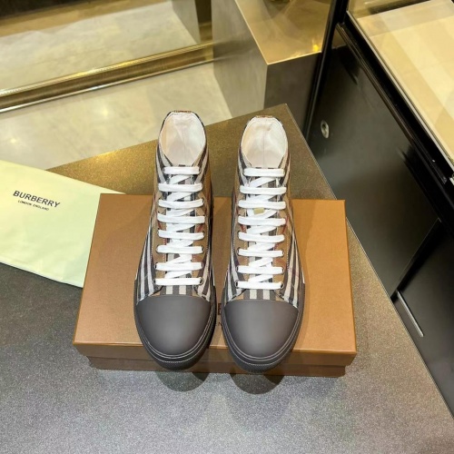 Replica Burberry High Tops Shoes For Women #988432 $88.00 USD for Wholesale